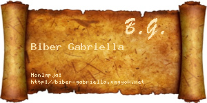 Biber Gabriella névjegykártya